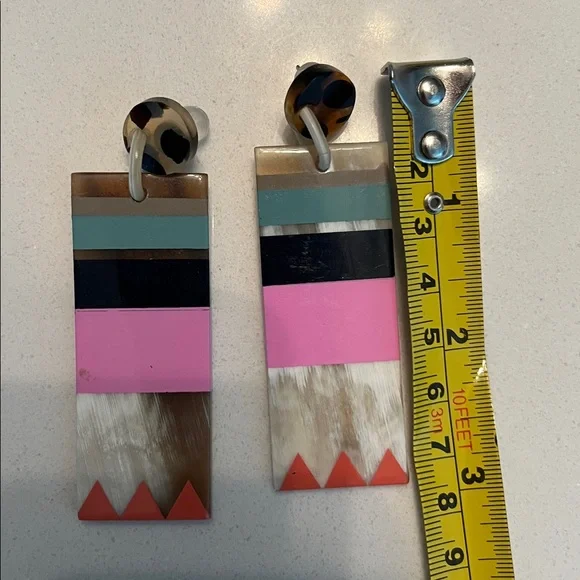 Anthropology Colorful Geometric Earrings - Picture 2 of 4